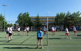 Mecz piłki siatkowej Urząd Miejski - Policja