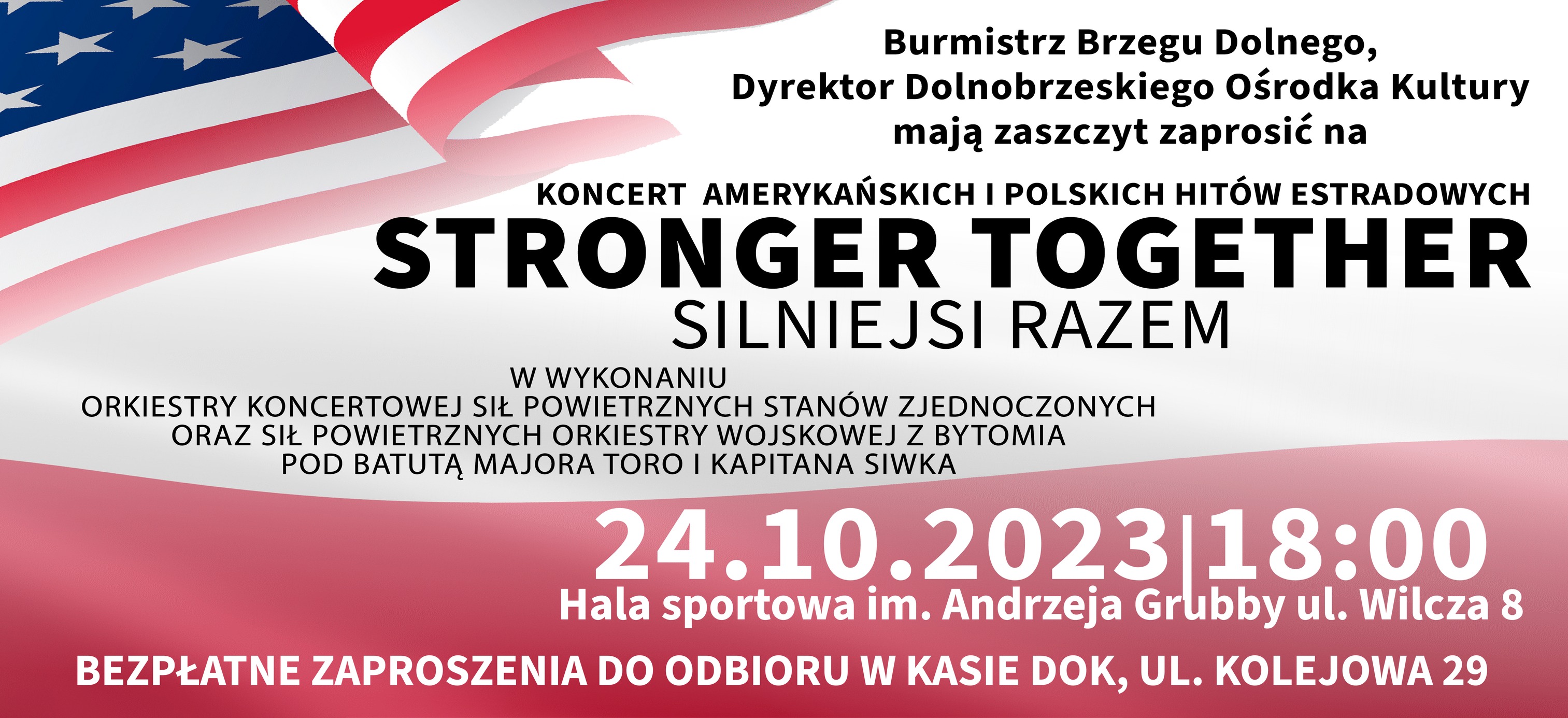 Banner Silniejsi Razem &ndash; koncert 24 października w&nbsp;hali MOSiR-u