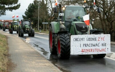 Zdjęcie do Traktory przejechały drogami naszej gminy. Strajk rolnik&oacute;w 24 stycznia