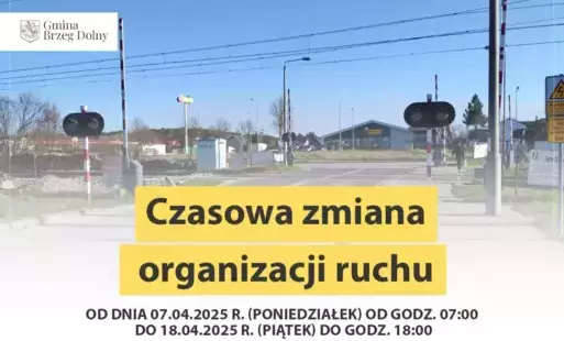 Zdjęcie do Czasowa zmiana organizacji ruchu na przejeździe kolejowym