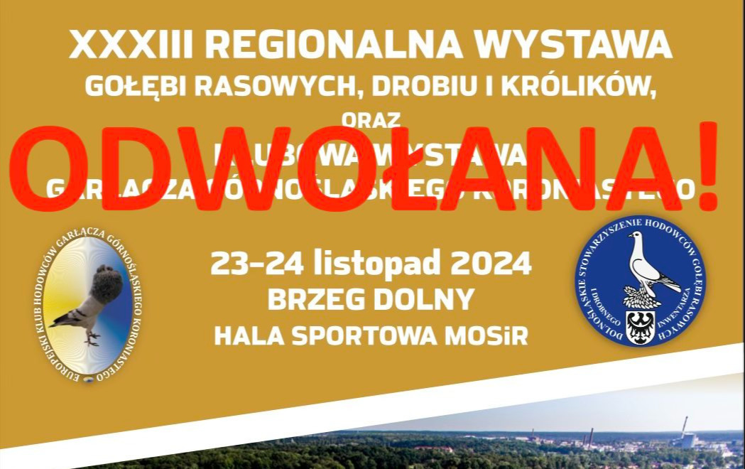 Zdjęcie do Wystawa Gołębi Rasowych i Drobnego Inwentarza odwołana!