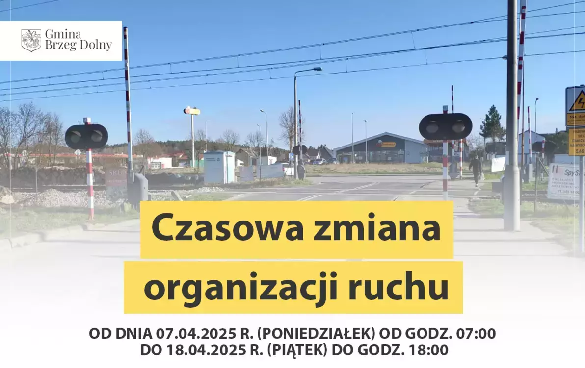 Zdjęcie do Czasowa zmiana organizacji ruchu na przejeździe kolejowym