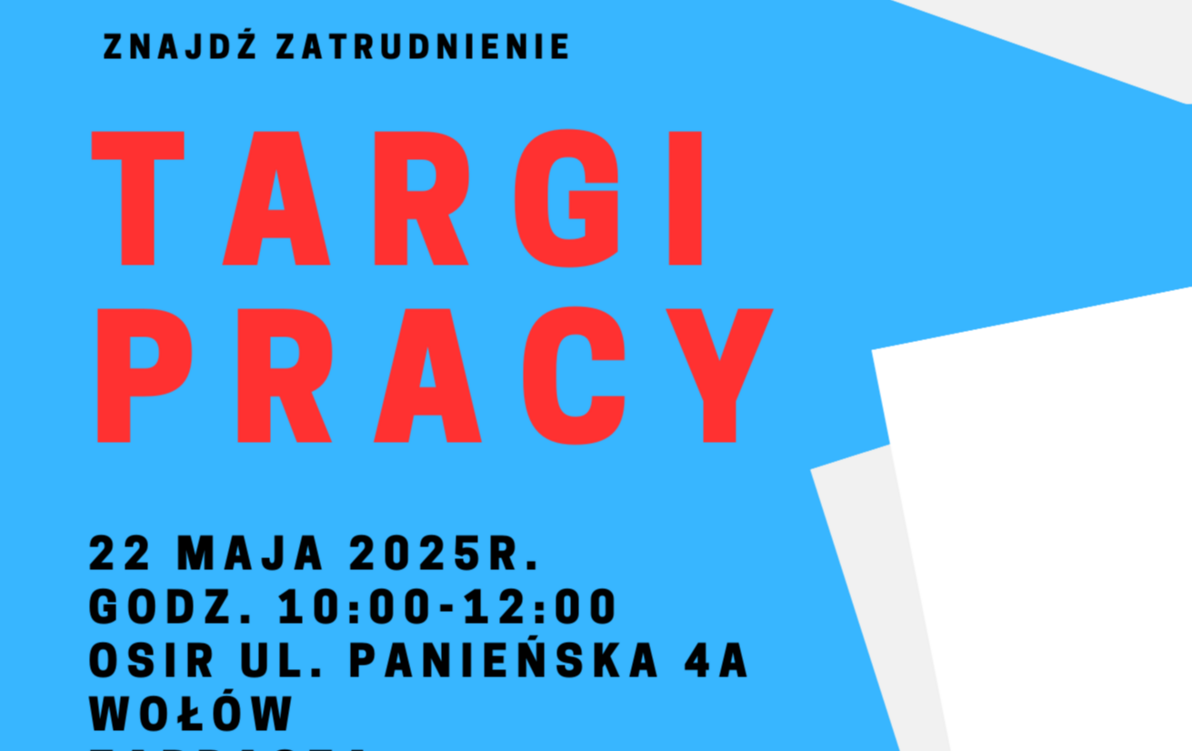 Zdjęcie do Targi pracy już 22 maja!