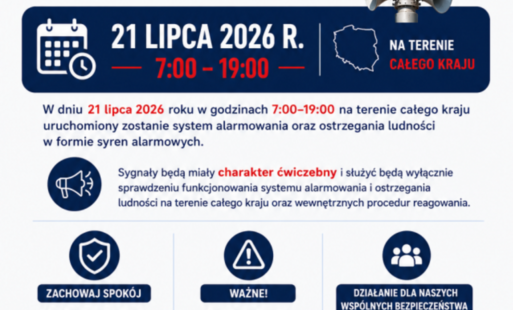 Ćwiczenia z zakresu ostrzegania i alarmowania o zagrożeniu uderzeniami z powietrza pod kryptonimem „ALARM 2026”