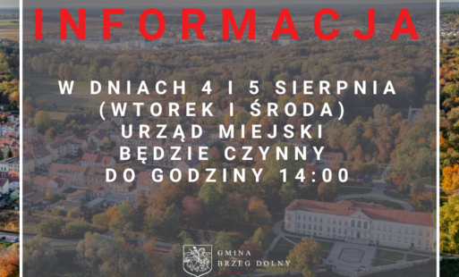 Zmiana godzin pracy Urzędu Miejskiego