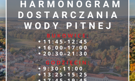 Dostawy wody pitnej beczkowozem w Godzięcinie i Bukowicach